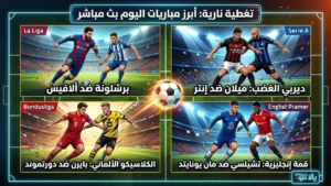 أبرز مباريات اليوم بث مباشر | مواجهات نارية في الدوريات الأوروبية – يلا شوت Yalla Shoot